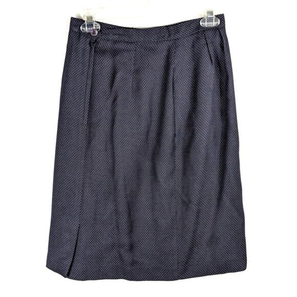 Lauren Alexandra Women’s 8 Navy Polka Dot Rayon Blazer Skirt Suit Set Hong Kong - Picture 10 of 10